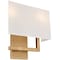 Access Lighting Mid Town, 2 Light LED Wall Sconce, Antique Brushed Brass Finish, Fabric 64062LEDDLP-ABB/WH - alternate 7